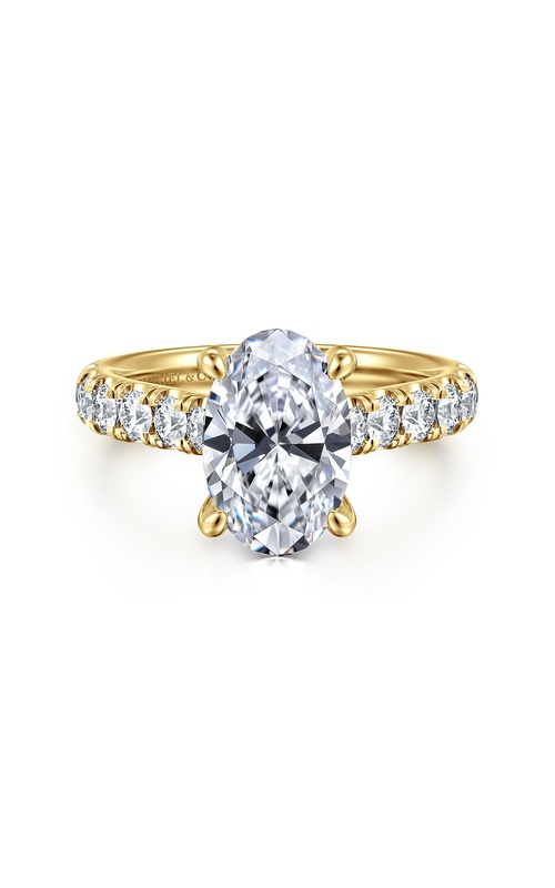 14K Yellow Gold Diamond Engagement Ring