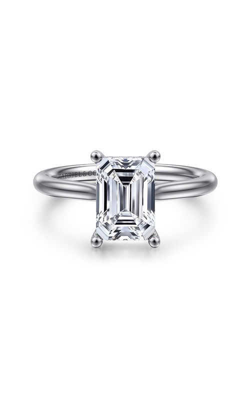14K White Gold Diamond Engagement Ring