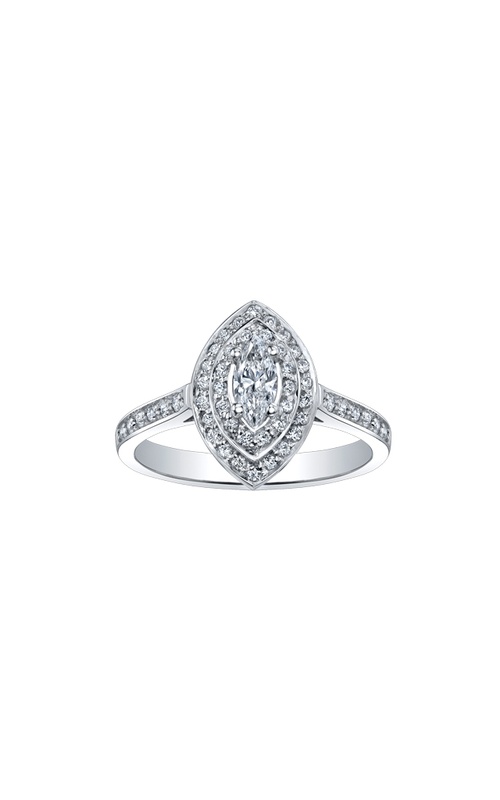 18kt palladium white gold 0.18ct diamond engagement ring