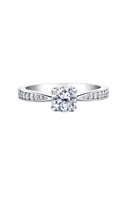 Elements of Love, Eternal Flames, 18kt palladium 0.71ct Round solitaire engagement ring