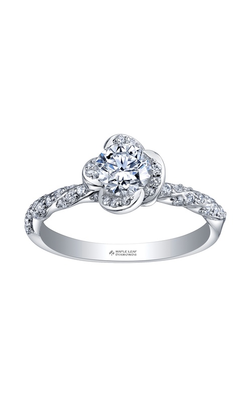 Elements of Love, Wind's Embrace, 18k palladium 0.54ct engagement ring