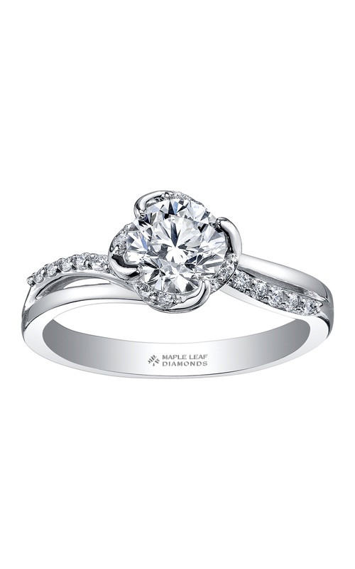 Elements of Love, Wind's Embrace, 18k palladium 0.50ct solitaire engagement ring
