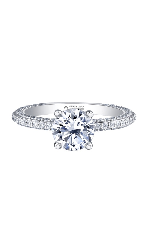 18k palladium 0.50ct Round solitaire engagement ring
