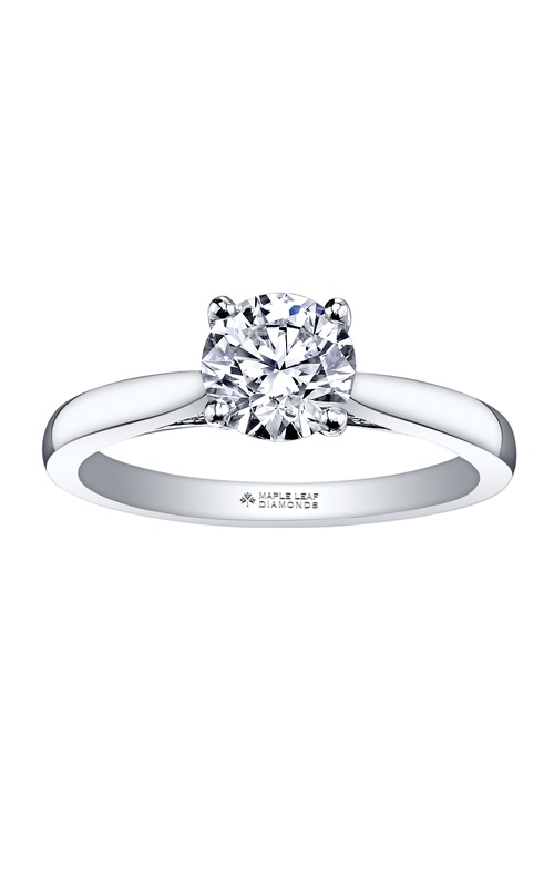 18k palladium 0.72ct Round solitaire engagement ring