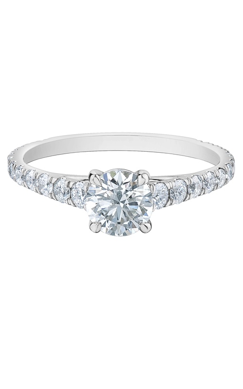 14k white gold lab grown diamond engagement ring