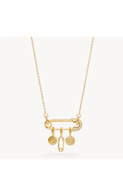 Safety Pin Necklace - Gold