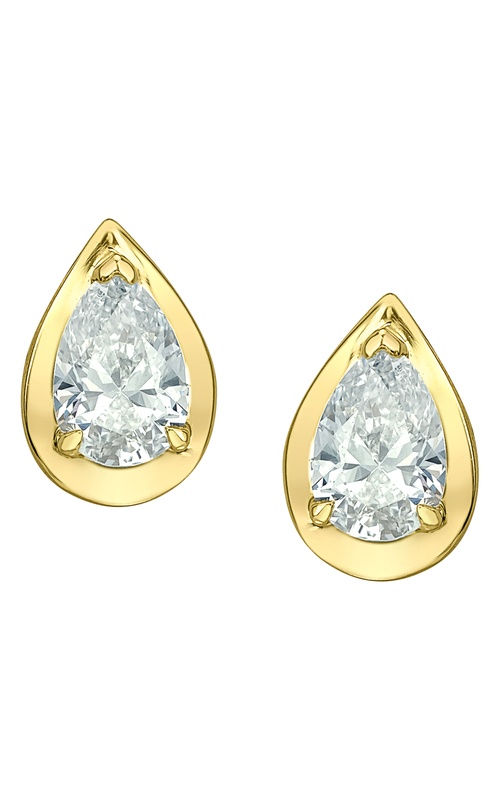 10K Yellow Gold Lab Grown Diamond Earrings