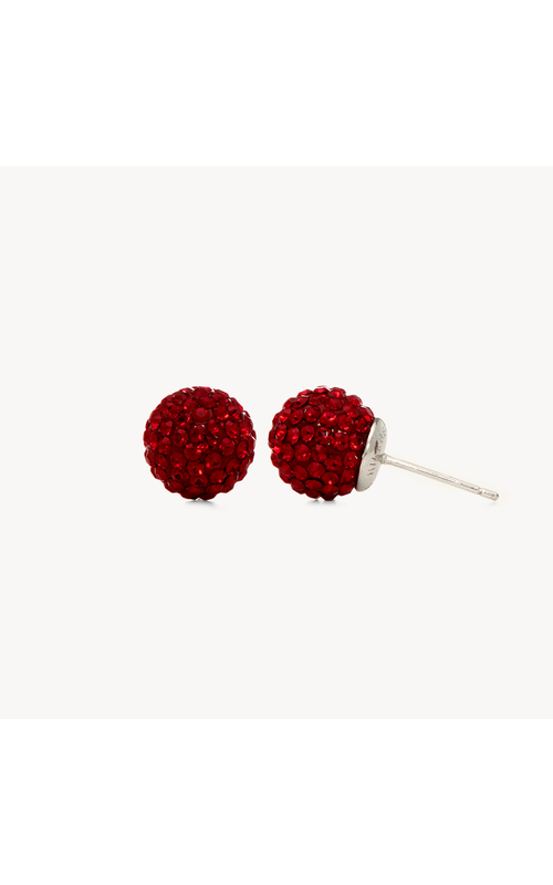 Medium Sparkle Ball Studs - January Burgundy Crystal