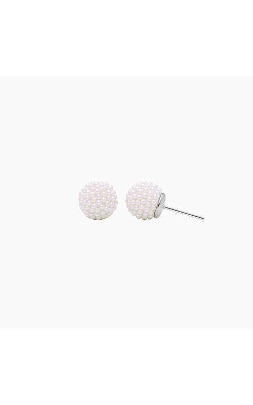 Medium Sparkle Ball Studs - June Simulated Pearl
