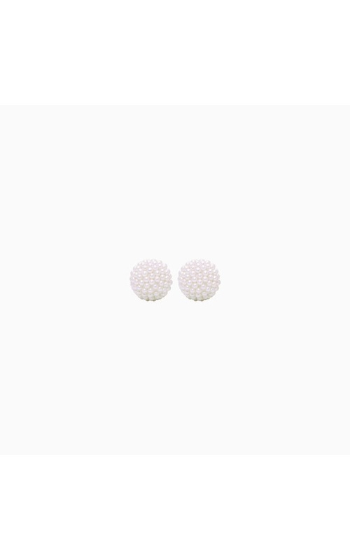 Small Sparkle Ball Studs - June Simulated Pearl