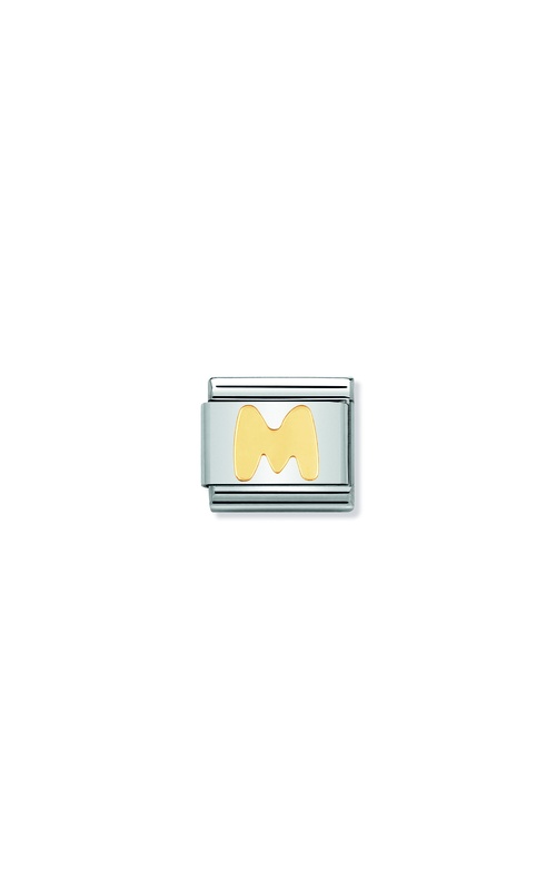 Charm, Composable Link, Letter M in bonded yellow gold