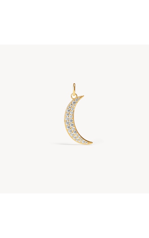 Crescent Moon Pavé - Gold
