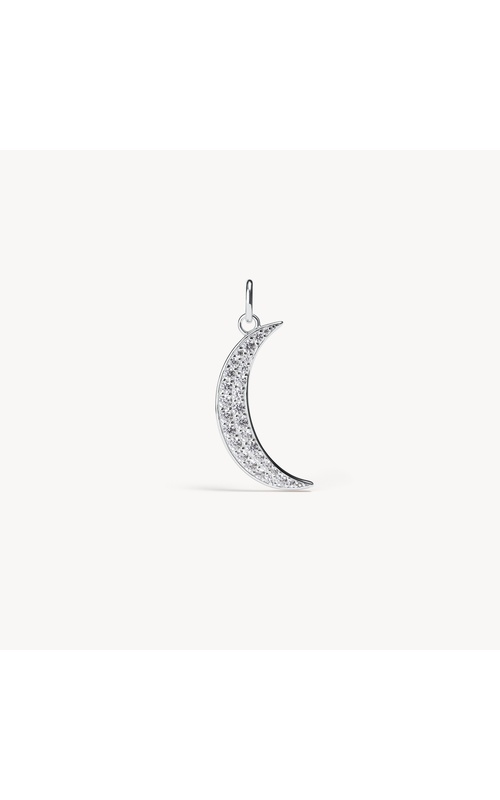 Crescent Moon Pavé - Silver