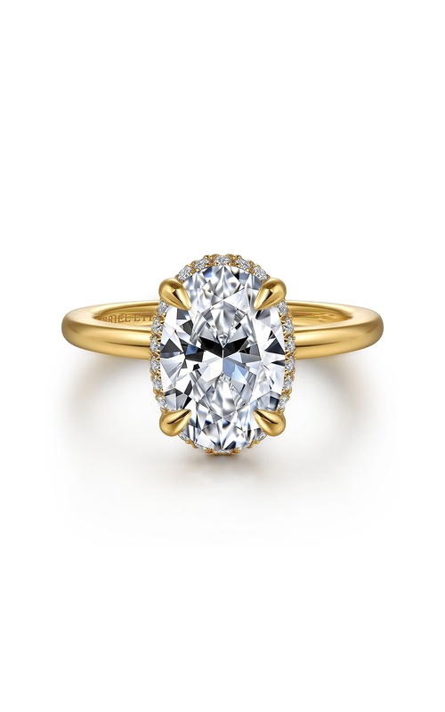 14K Yellow Gold Diamond Engagement Ring