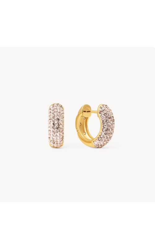 Starburst Sparkle Reversible Hoops - Champagne