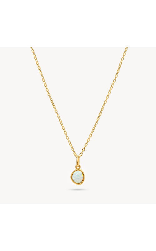 Opal Charm Necklace - Gold