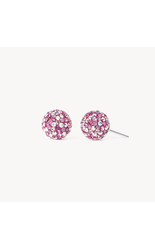 Hillberg & Berk - Medium Sparkle Ball Stud Earrings - Raspberry Disco