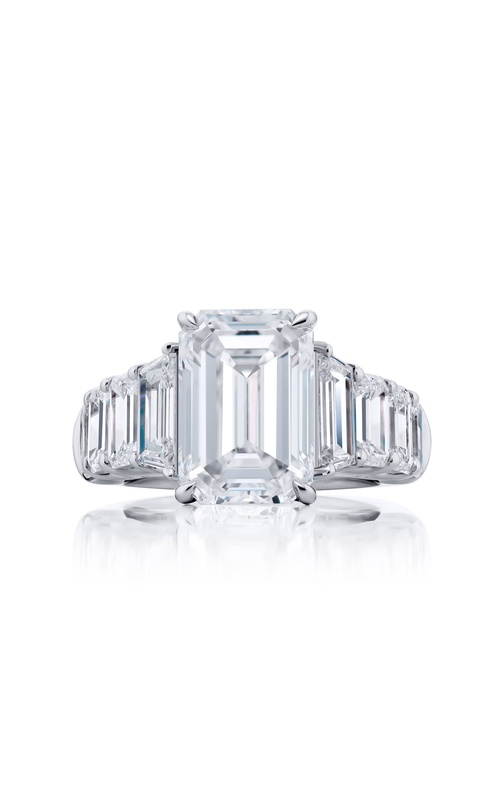 Platinum Emerald-Cut Diamond GIA Certified Engagement Ring