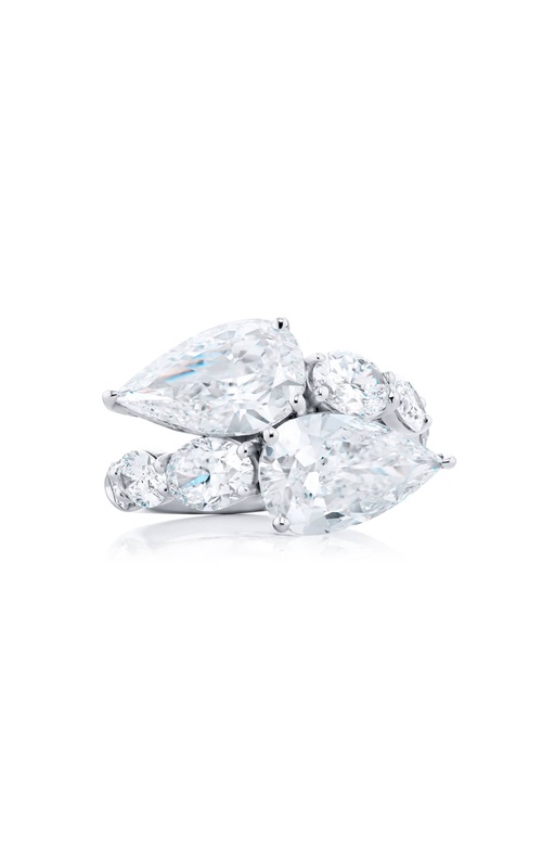 Platinum Pear-Shaped Diamond Certified Twogether Ring