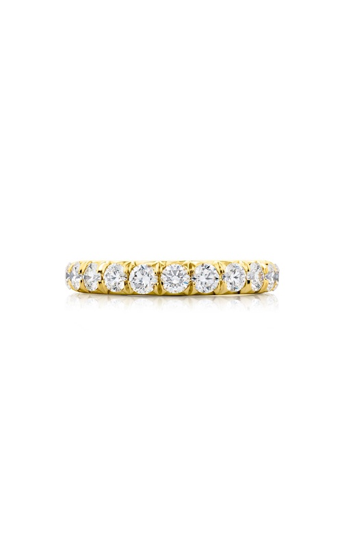 18K Yellow Gold Round Diamond Cut Down Band