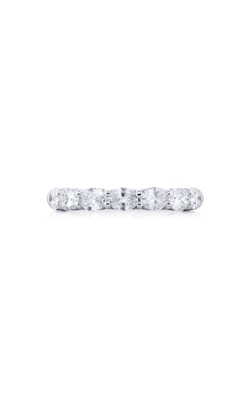 Platinum Oval Diamond East-West Band