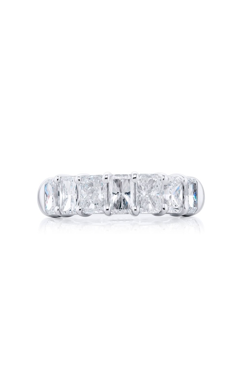 Platinum Radiant-Cut Diamond Band