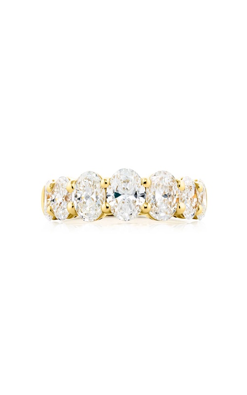 18K Yellow Gold Oval Diamond Band