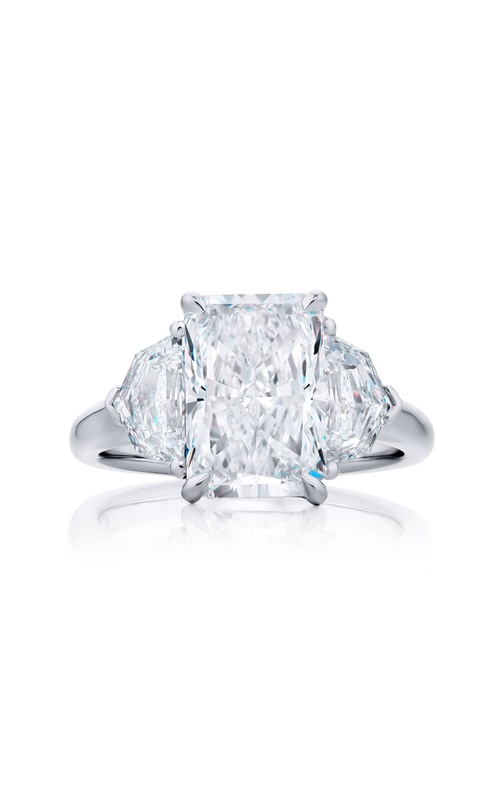 Platinum Radiant-Cut Diamond Certified Ring