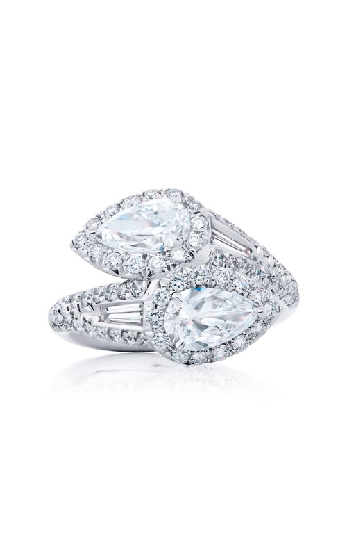 Platinum Pear-Shaped Diamond Certified Twogether Ring