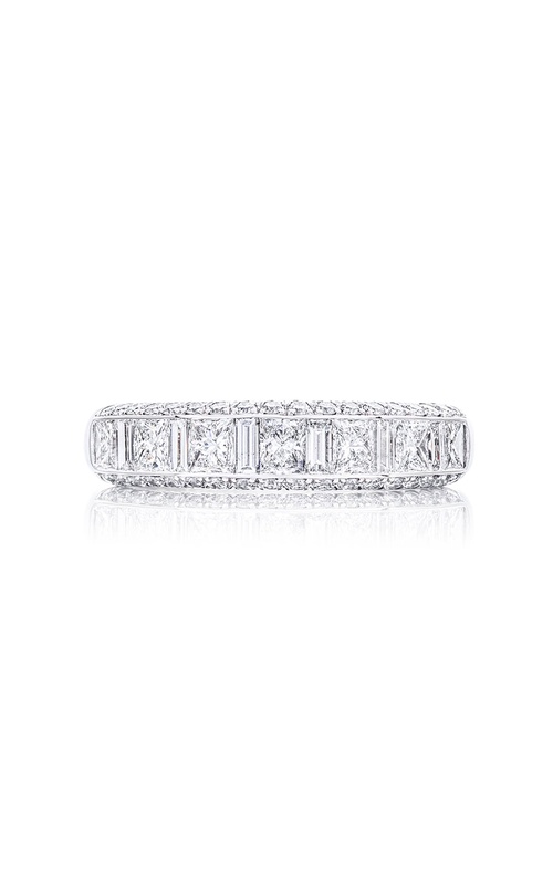 Classic Multi-Row Diamond Band | Princess-Cut & Baguette Diamonds in Platinum