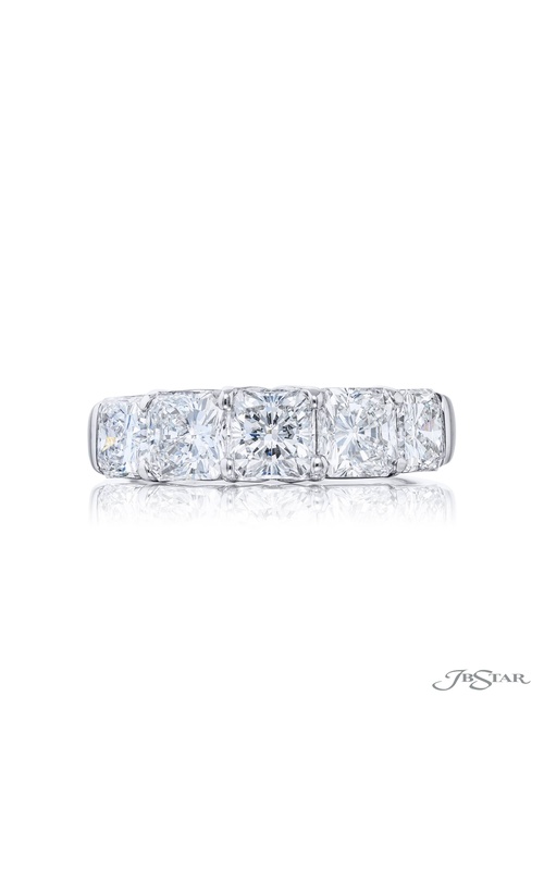 Elegance Elevated | Classic Single-Row Radiant-Cut Diamond Band
