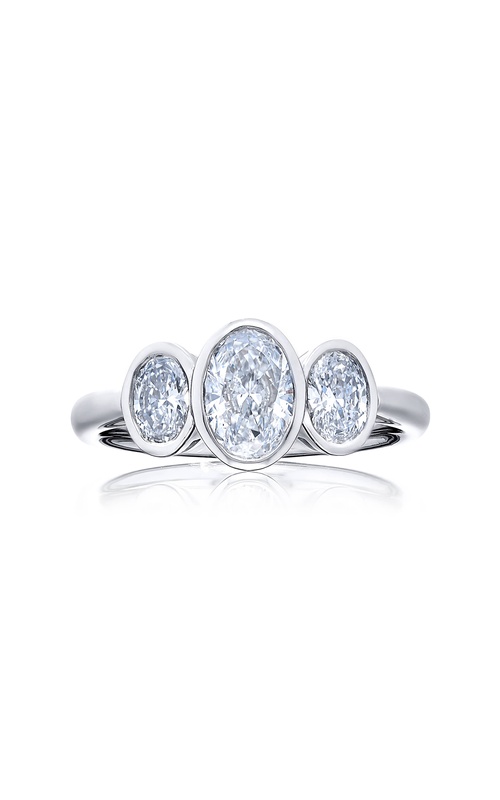 Dazzling Brilliance: Timeless 0.07 ct. GIA Certified Oval Diamond Ring in Platinum
