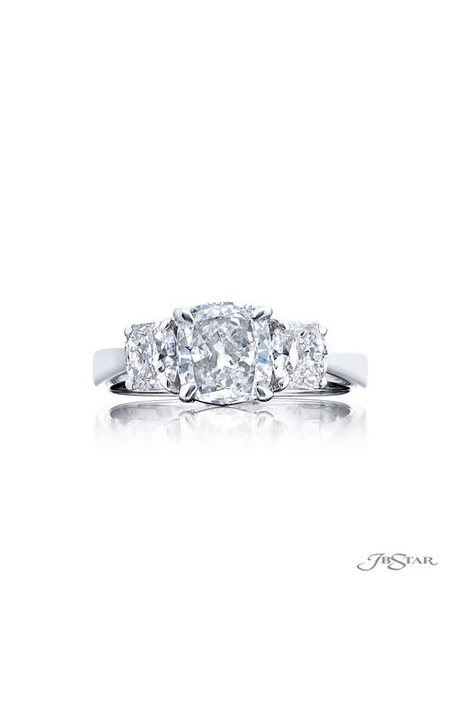 1.21 ct. GIA-Certified Cushion-Cut Diamond Ring with Cushion-Cut Accents in Platinum
