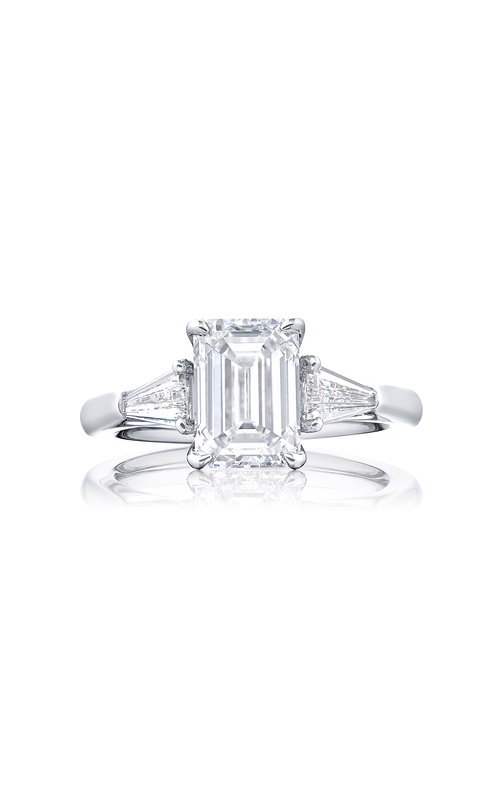 Platinum Emerald-Cut Diamond GIA Certified Engagement Ring