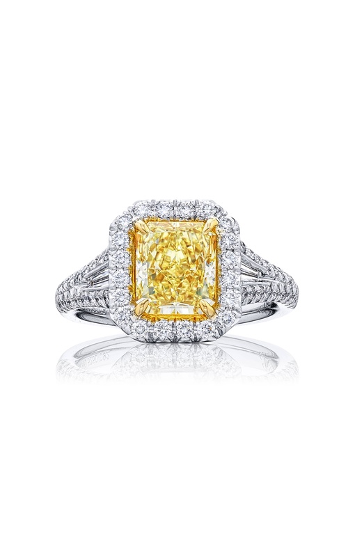 2.17 ct. GIA-Certified Radiant-Cut Fancy Yellow Diamond Engagement Ring in Platinum