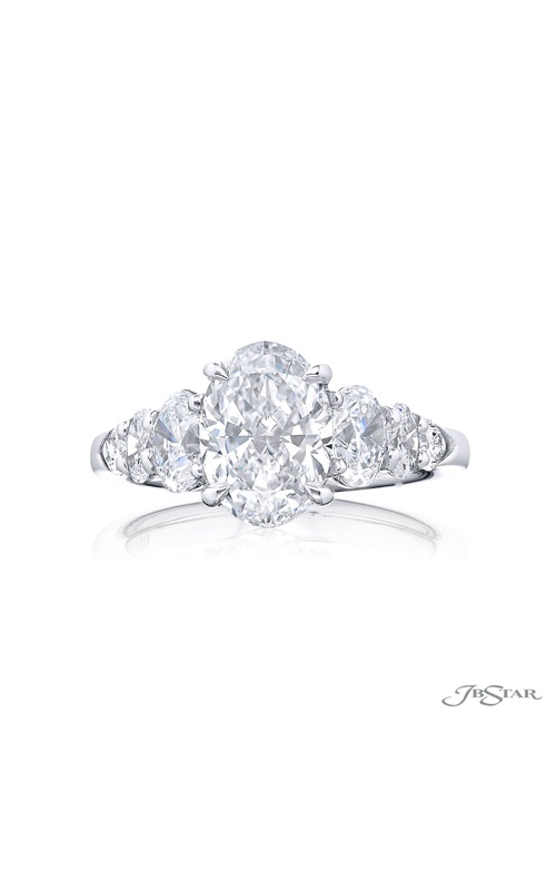 1.91 ct. Certified Oval-Cut Diamond Ring with Shield & Oval Accents