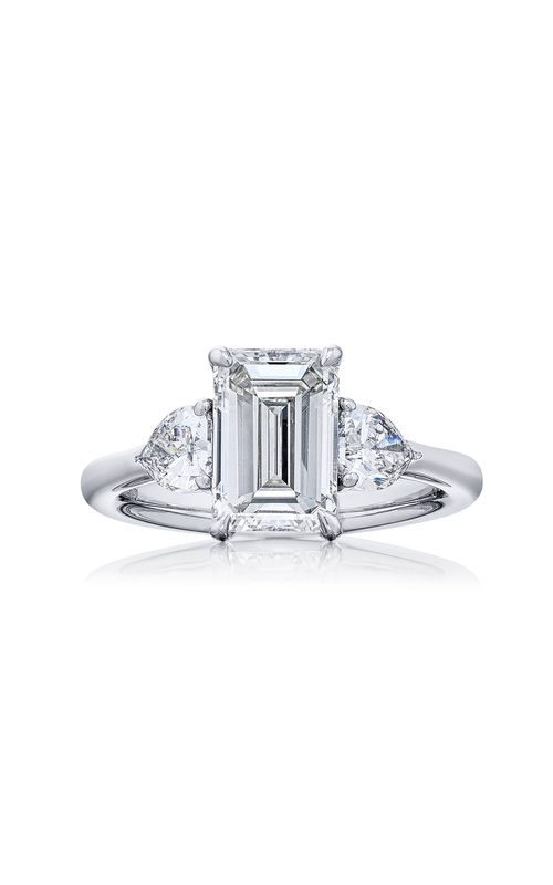 2.47 ct. GIA-Certified Emerald-Cut Diamond Ring with Shield-Cut Side Stones