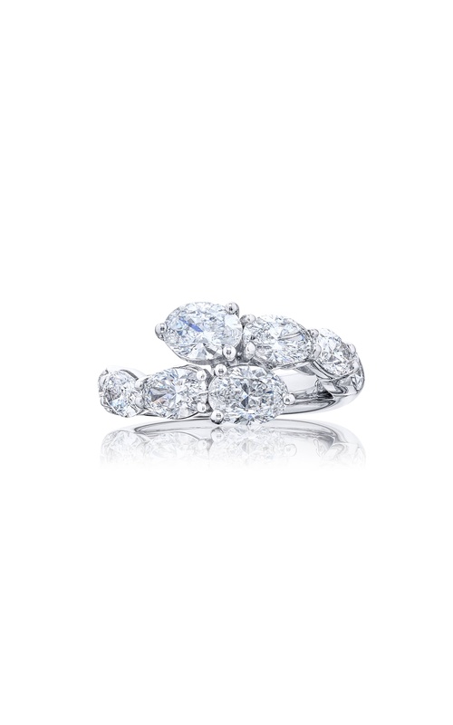 Dazzling Brilliance: Certified Twogether Diamond Ring GIA-Certified Oval & Pear-Shaped Diamonds Handcrafted in Pure Platinum