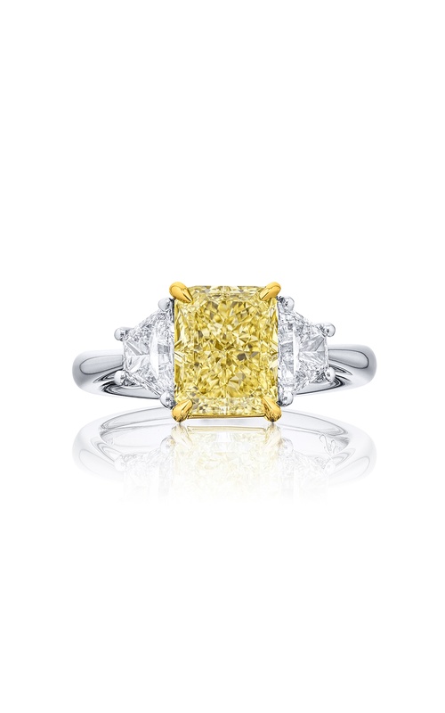 3.01 ct. GIA-Certified Fancy Yellow Radiant-Cut Diamond Engagement Ring in Platinum