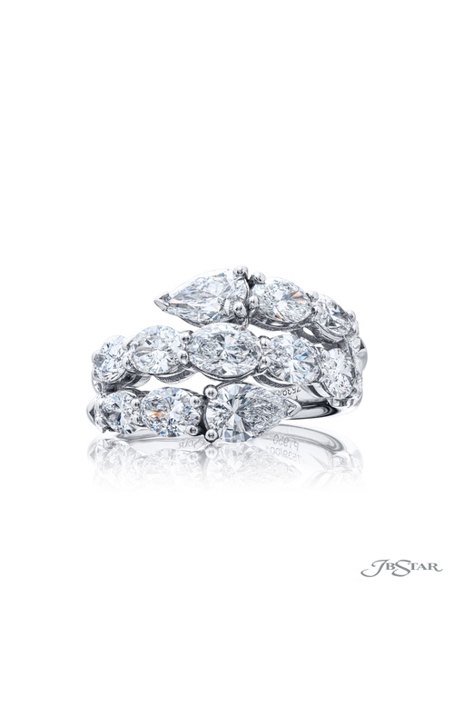 Platinum Pear-Shaped Diamond Certified Twogether Ring