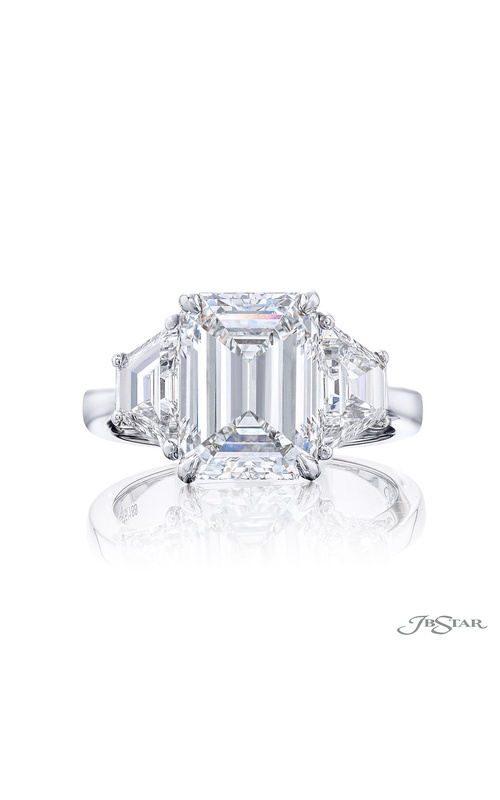 3.70 ct. Emerald-Cut Diamond Engagement Ring in Platinum