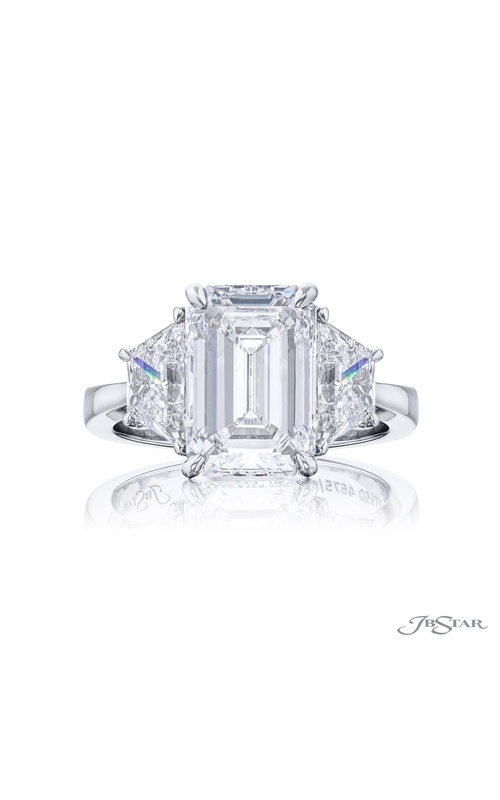 3.77 ct. GIA-Certified Emerald-Cut Diamond Engagement Ring in Platinum