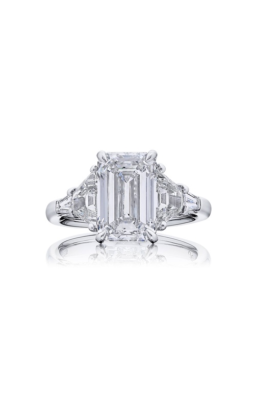 Timeless 3.81 ct. Emerald-Cut Diamond Ring with Trapezoid & Tapered Baguette Accents