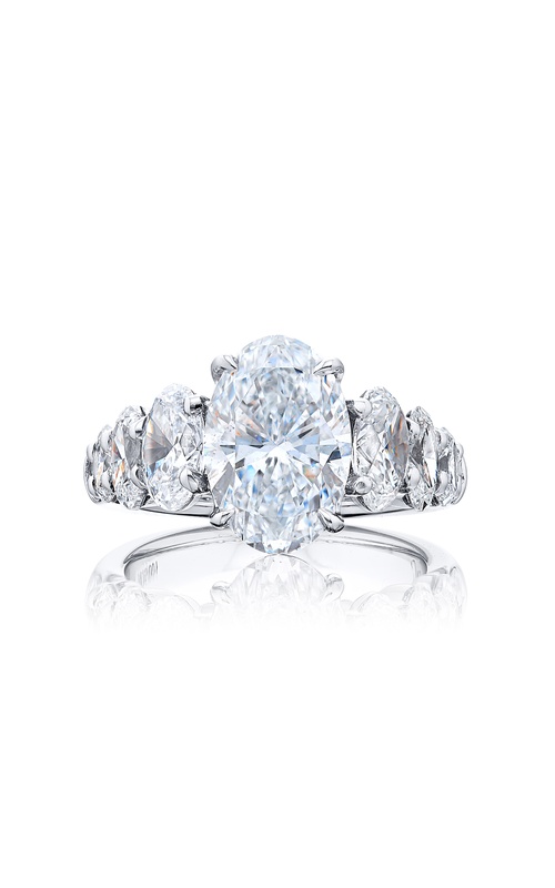 3.08 ct GIA-Certified Oval Diamond Engagement Ring in Platinum