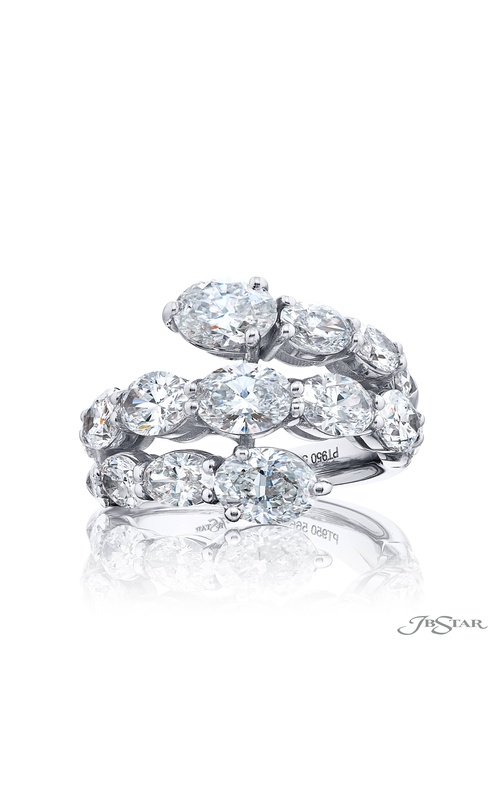 Dazzling Brilliance: Certified Twogether Diamond Ring ? Oval Diamonds with Oval & Pear-Shaped Accents in Pure Platinum
