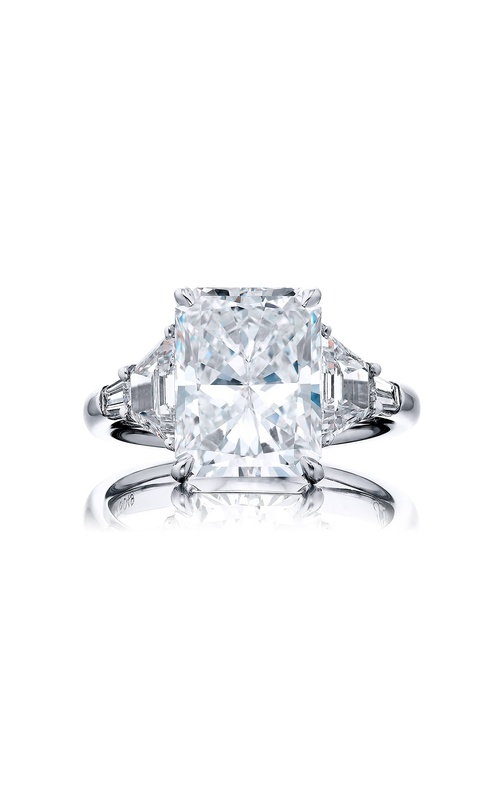 Platinum Radiant-Cut Diamond GIA Certified Engagement Ring