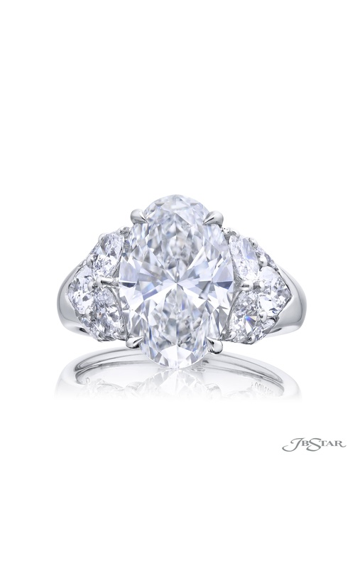 Dazzling 5.01 ct. GIA Certified Oval Diamond Ring with Cluster of Pear Marquise & Oval Diamonds
