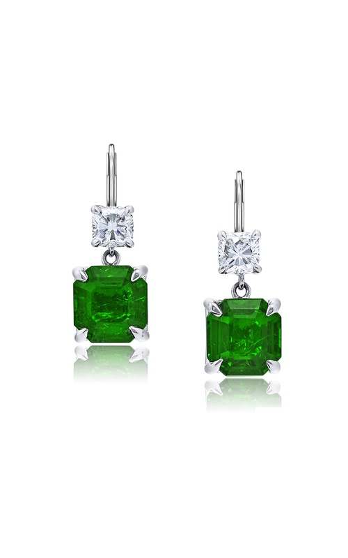 Gorgeous Glamour: 3.57 ctw. Certified Emerald & Diamond Drop Earrings
