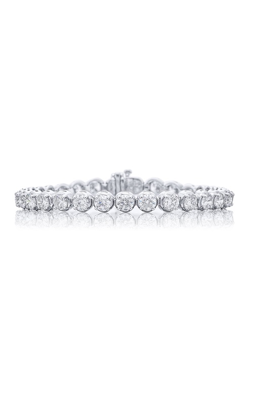 Platinum Round Diamond Bracelet