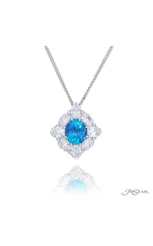 Exquisite Style: Unique 2.68 ct GIA-Certified Brazilian Paraiba and Diamond Pendant in Platinum